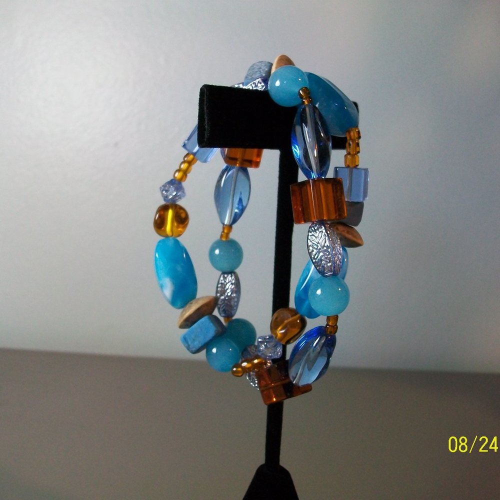 Double Wrapped Beaded Bracelet